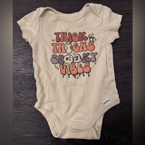 🎃 Halloween One Piece - Neutral Natural Cream Spooky Vibes Bodysuit Onesie 👻